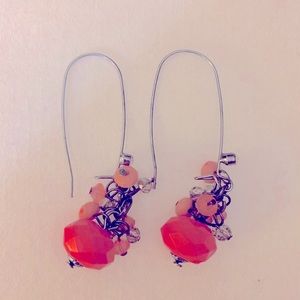 Dangly coral earrings